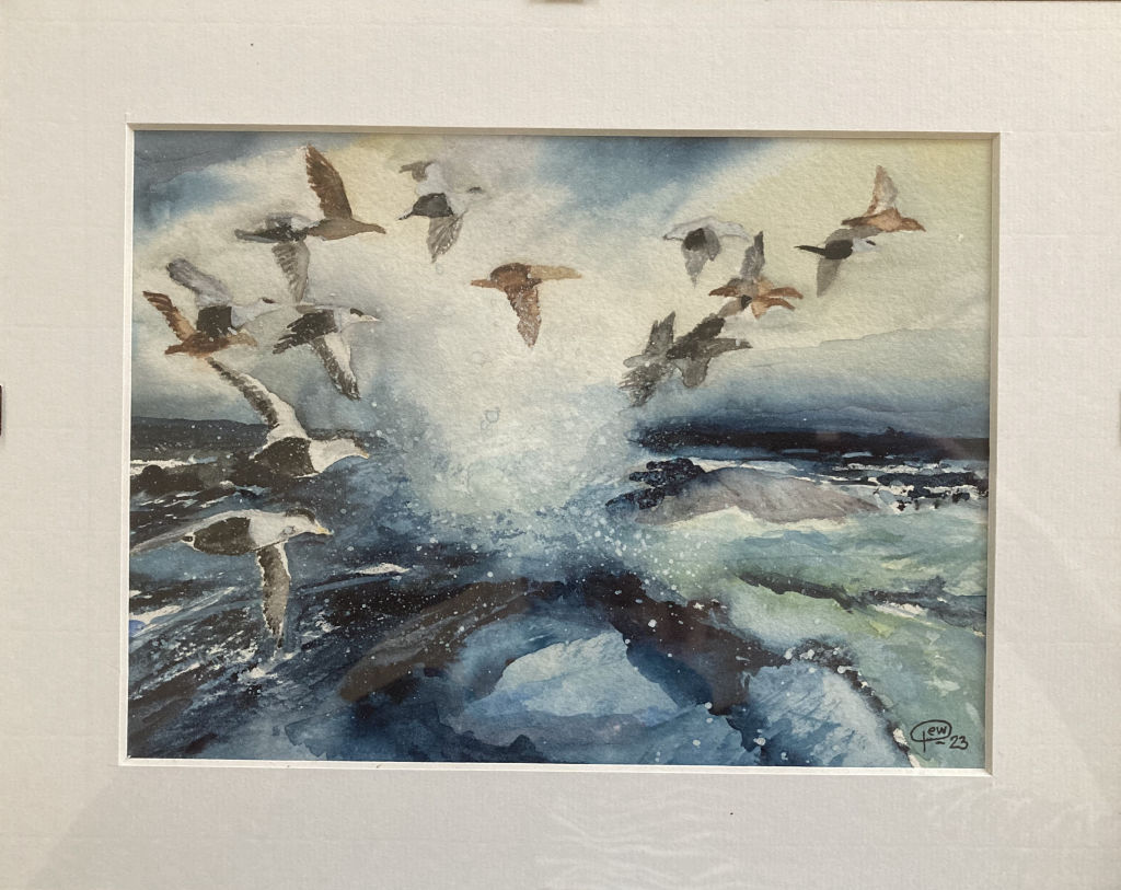 'Fågeldans', ett konstverk av Petra Elwmar Wigelius