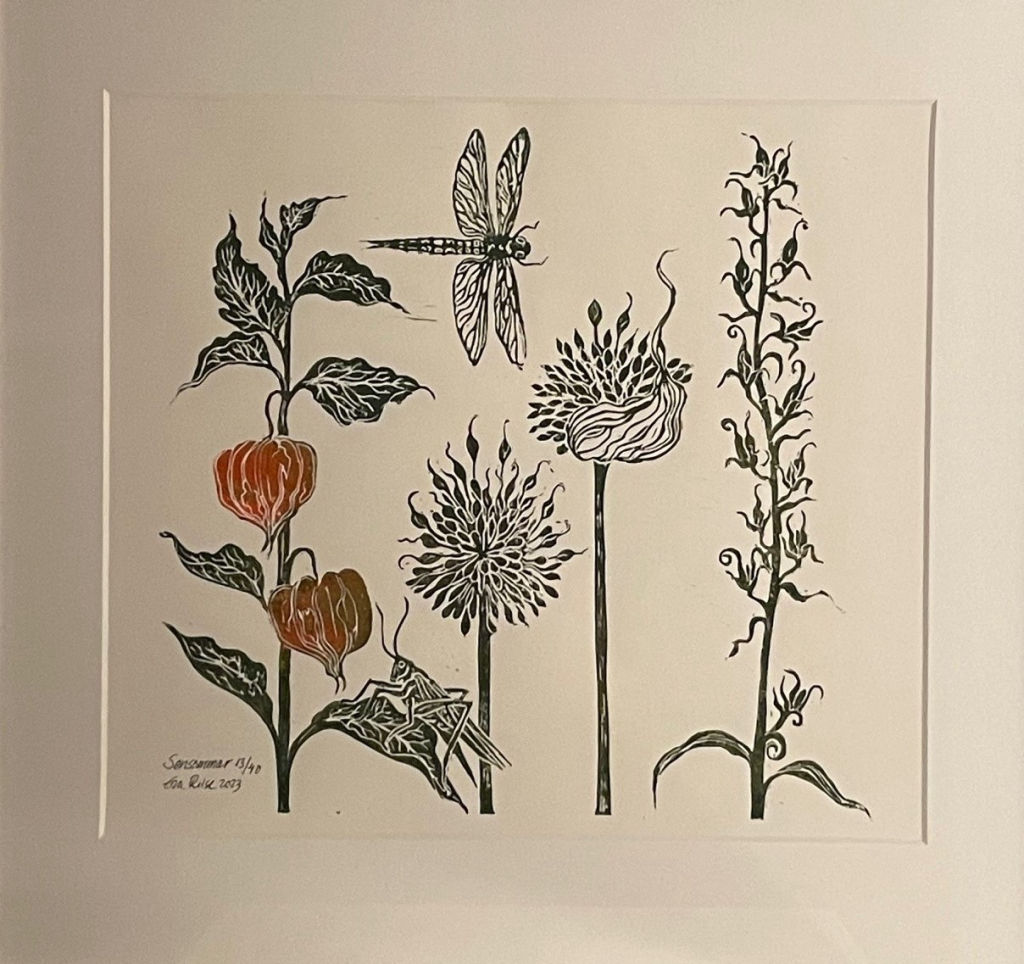 'Sensommar', 2023, ett konstverk av Eva Riise