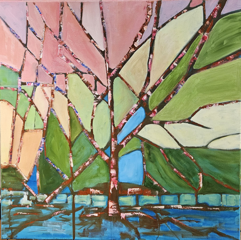 'Trädfantasi 2', 2024, ett konstverk av Suzanne Sjödin
