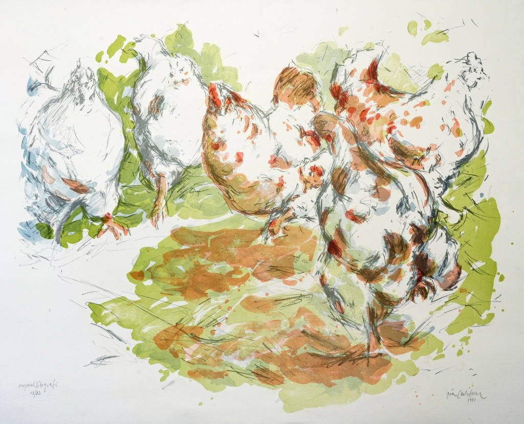 'På grönbete', ett konstverk av Pia Carlström