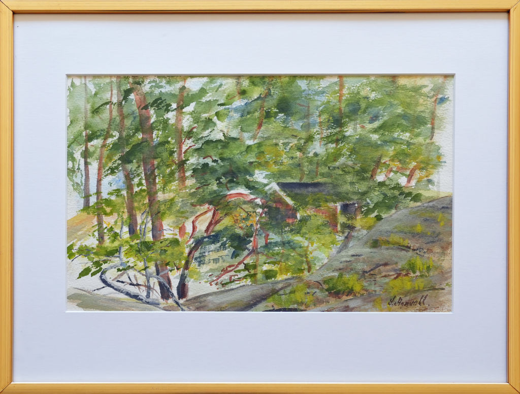 'Köksfönsterutsikt', ett konstverk av Siv Angvall