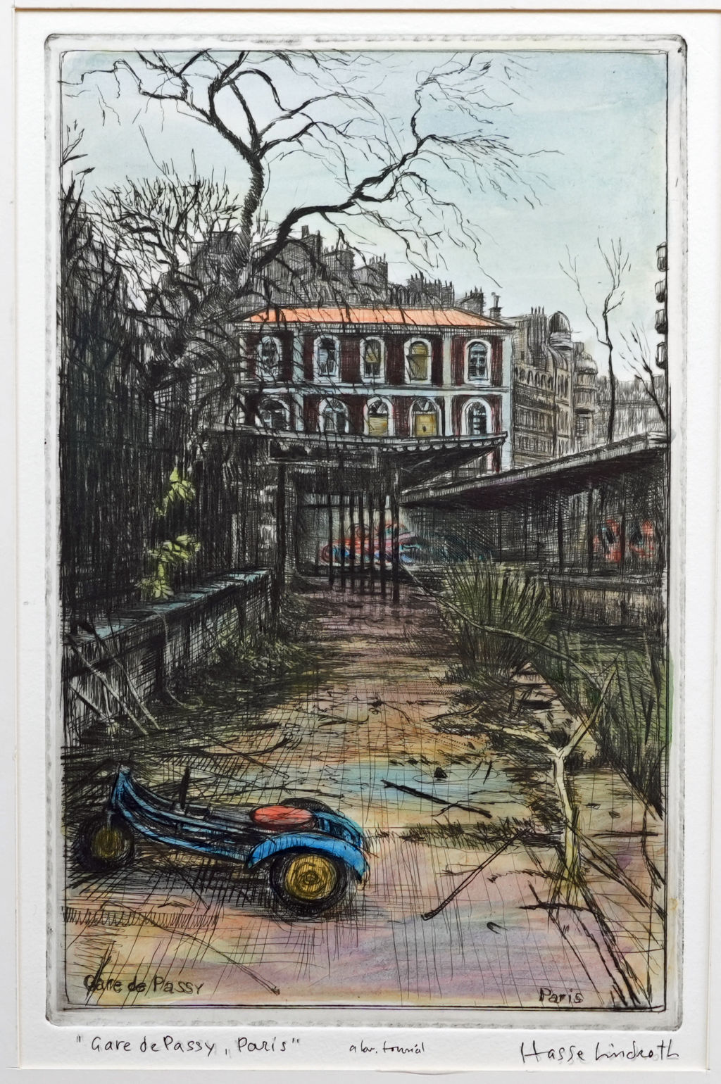 'Gare de Passy, Paris', ett konstverk av Hans Linderoth