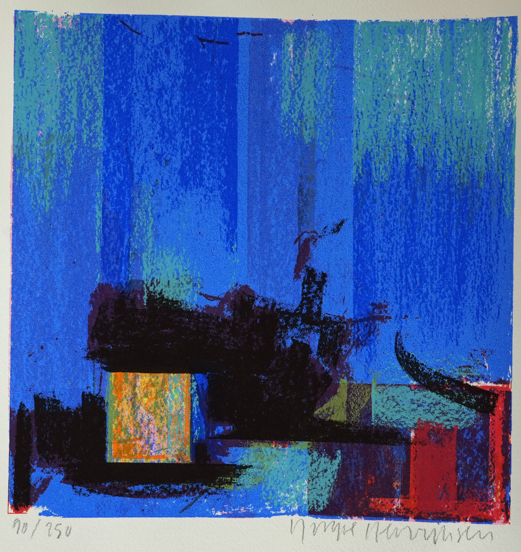 'Blått brev', ett konstverk av Yngve Henriksen