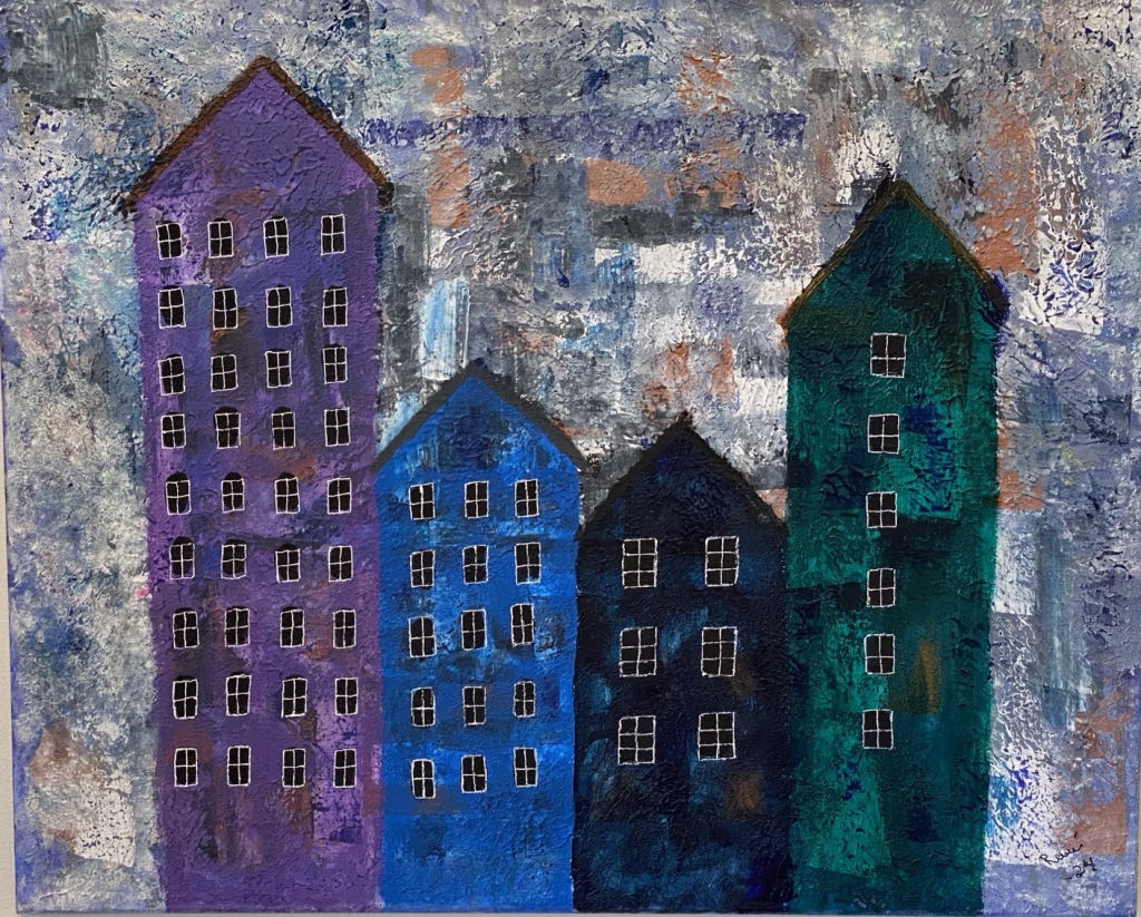 'Verk 9 Grattacielo', ett konstverk av Reneé Jacobsson