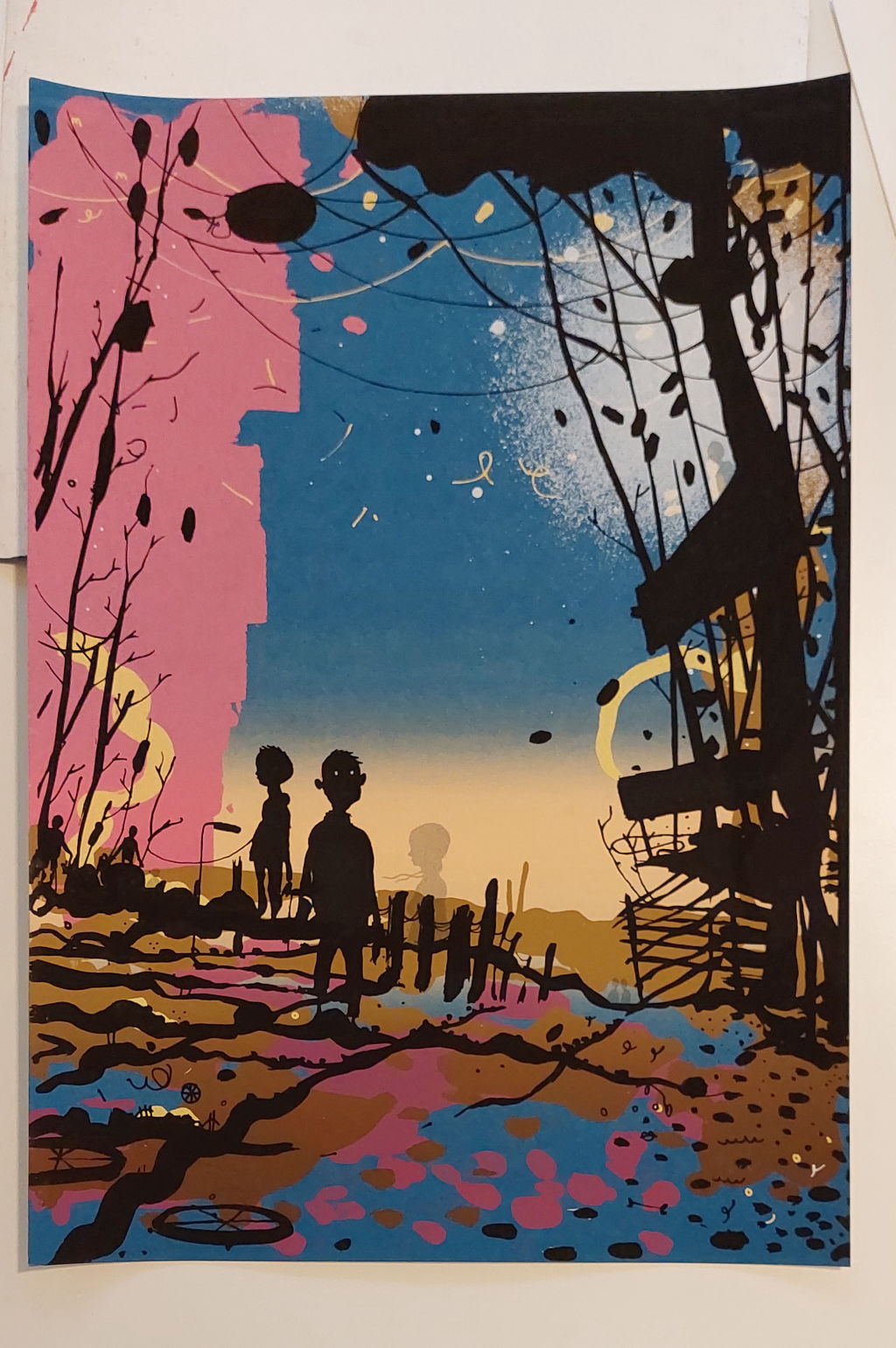 'Verk 20 We can tell from here', ett konstverk av Simon Fensholm