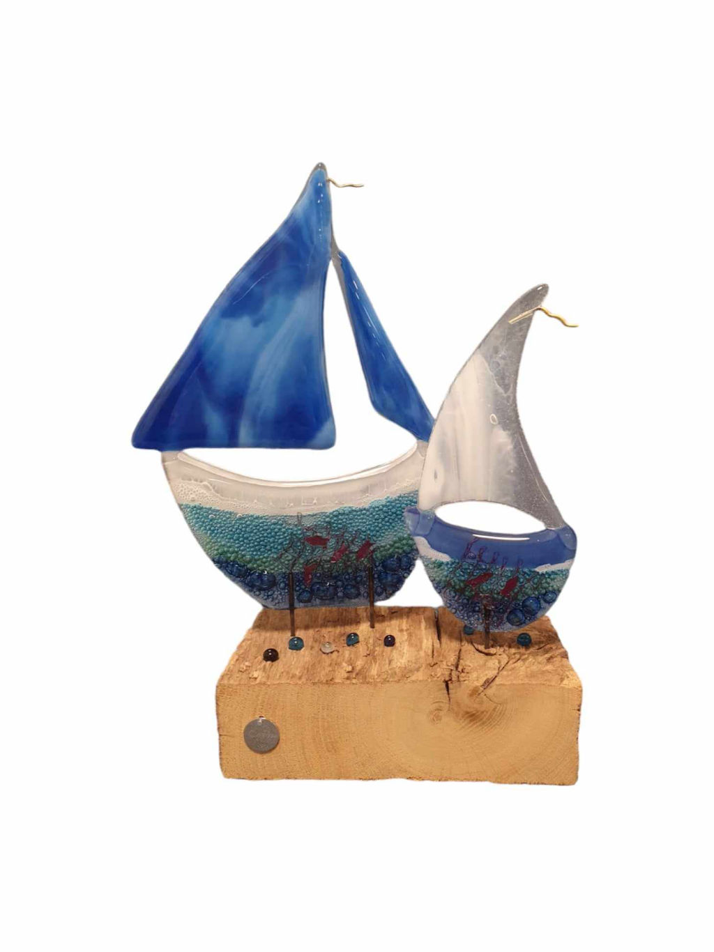 'Glasbåtar', ett konstverk av Carita Johannesson