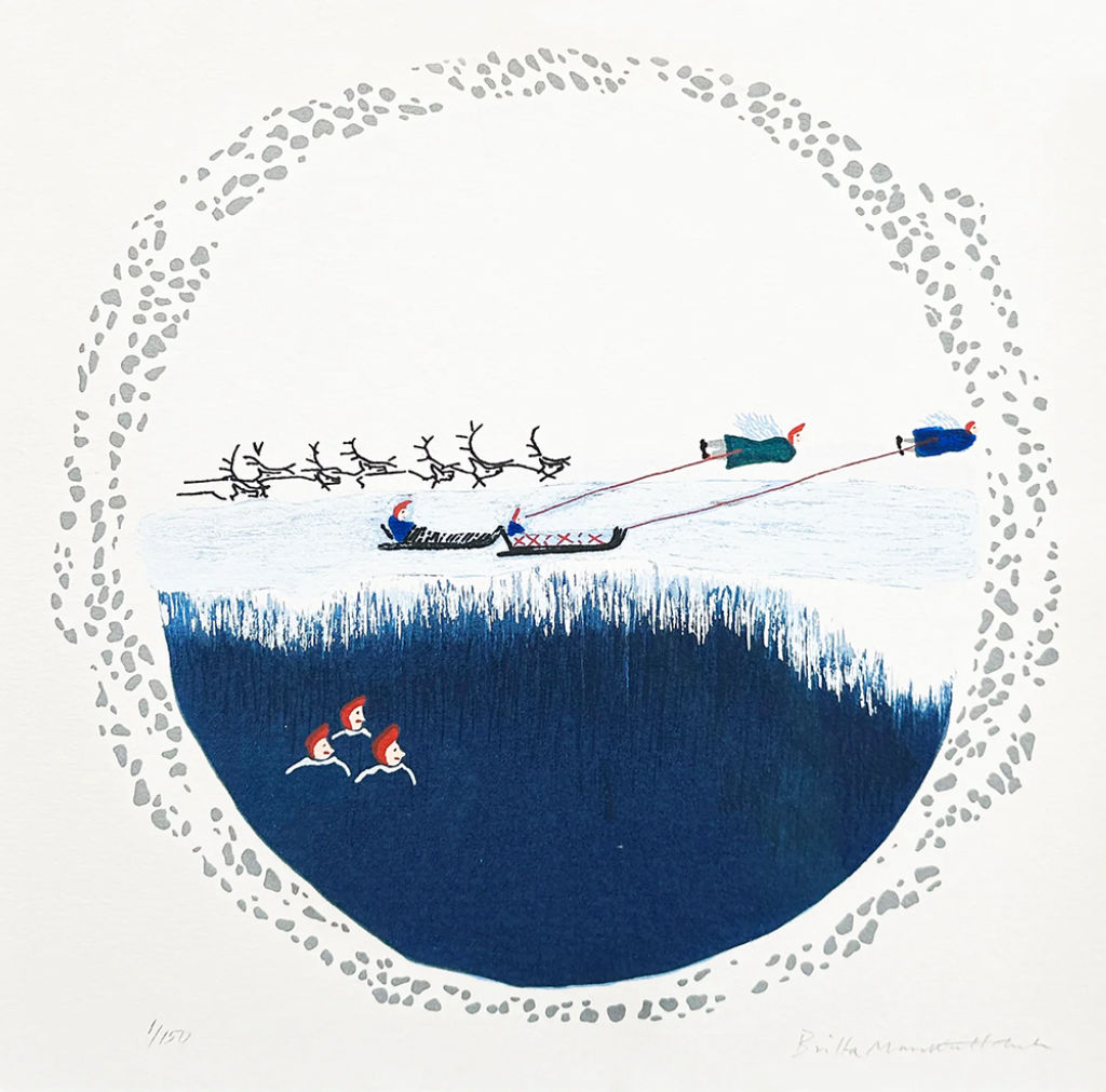 'Serigrafi ”67 Norr”', ett konstverk av Brita Markatt Labba