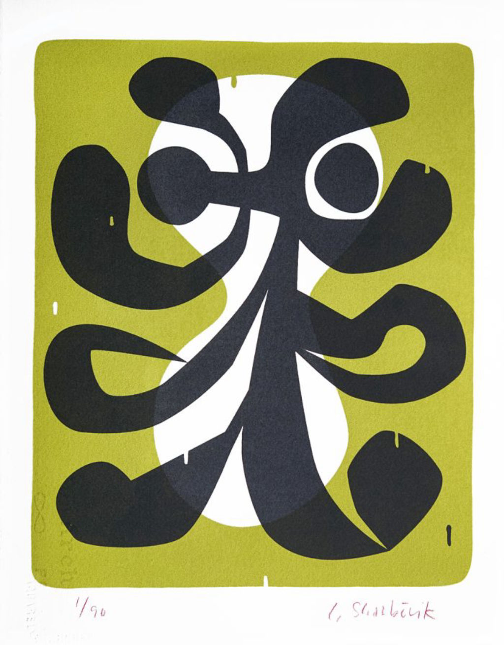 'Serigrafi ”Texture figure”', ett konstverk av Lasse Skarbövik