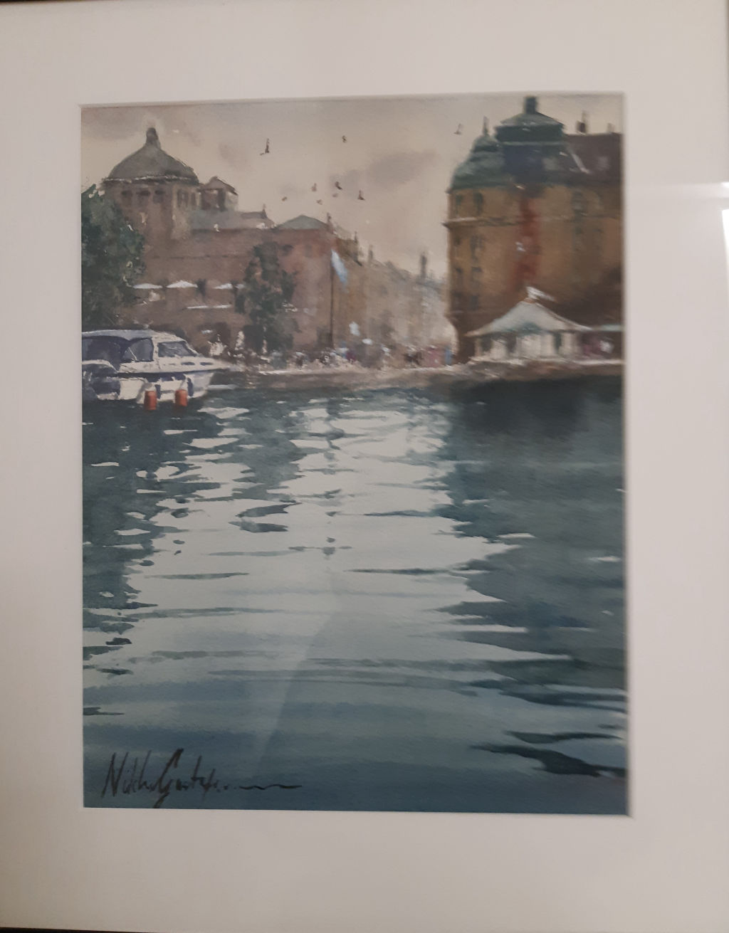 'Akvarell ”Operan”', ett konstverk av Niklas Gustafsson