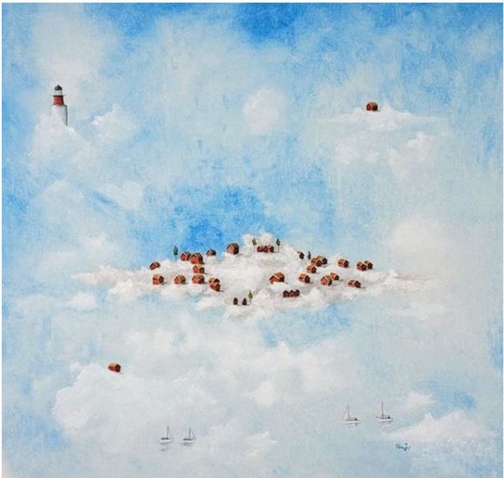 'På moln', ett konstverk av Nina Jonasson