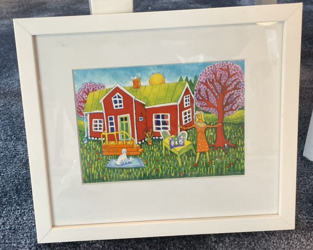 'Sommarhus', ett konstverk av Ingrid Roth