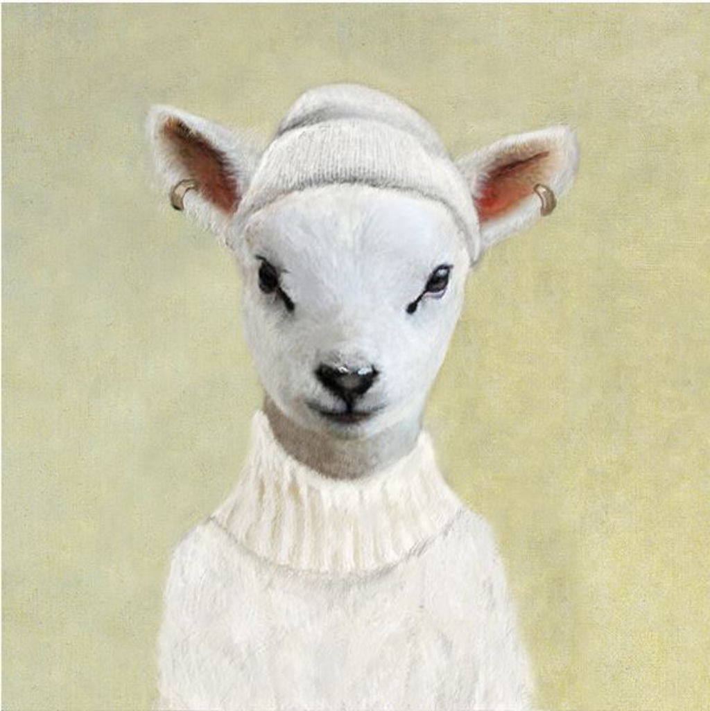 'Lamm i ull', ett konstverk av Martine Castoriano