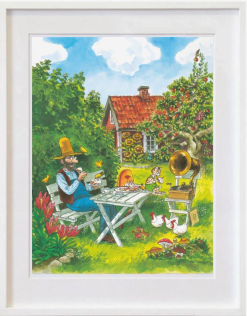 'Pannkakstårta i bersån', ett konstverk av Sven Nordqvist