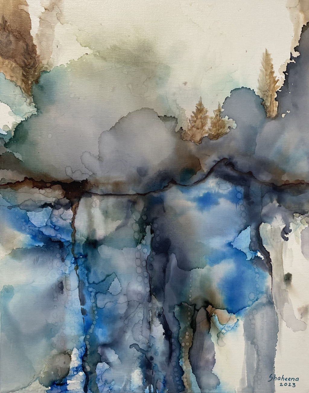 'Liv', 2023, ett konstverk av Shaheena Akhlaque