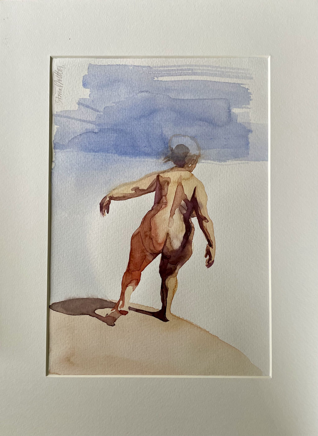 'Akvarellgestalt', 2024, ett konstverk av Stina Wollter