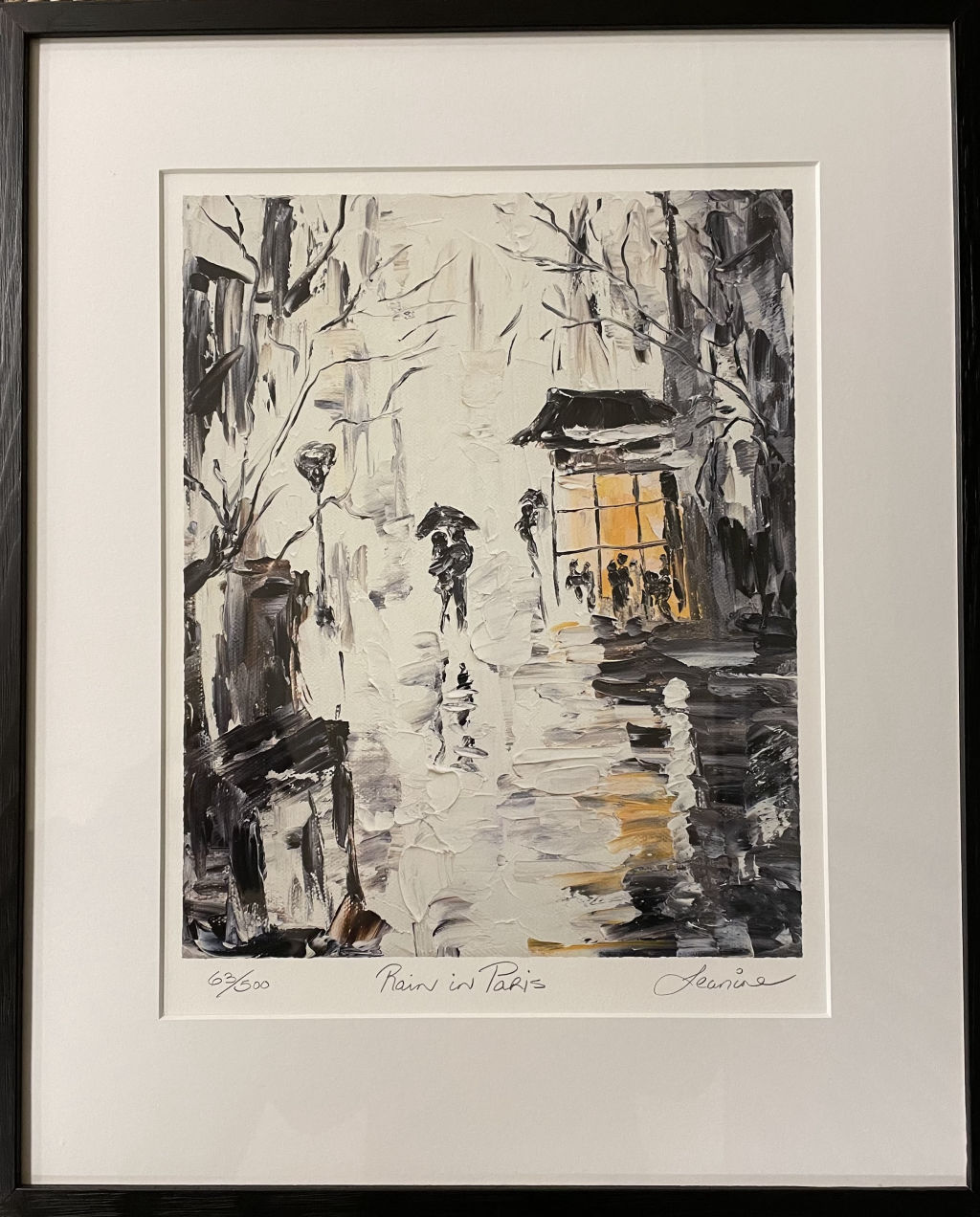 '3. Rain in Paris', ett konstverk av Jeanine Jansson