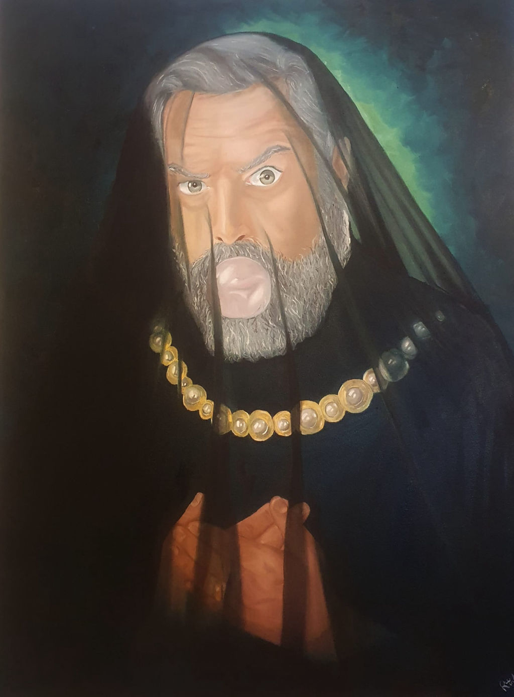 'Under the veil', 2021, ett konstverk av Corina Oancea